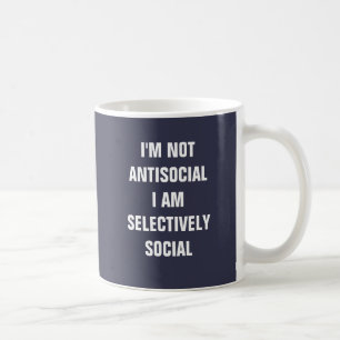 Ich bin nicht ich bin selectivley soziales kaffeetasse