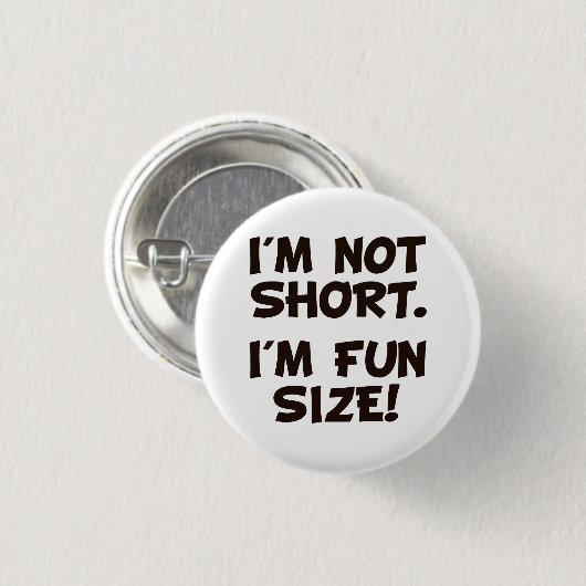 Ich bin nicht ich bin Spaß-Größe kurz Button (Vorne & Hinten)