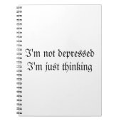 Ich bin nicht ich denke gerade Notizbuch Notizblock (Vorderseite)