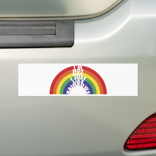 Ich bin nicht, ich mag gerade Regenbogen Autoaufkleber (Auf Auto)