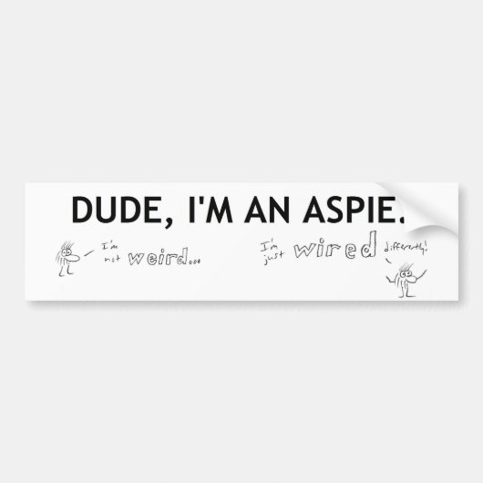 Ich bin nicht, ich werde verdrahtet gerade anders autoaufkleber (Vorne)