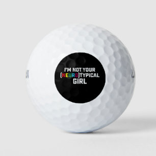 Ich bin nicht Ihr neurotypisches Autismus-Bewussts Golfball
