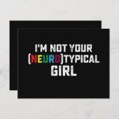 Ich bin nicht Ihr neurotypisches Autismus-Bewussts Postkarte (Vorne/Hinten)