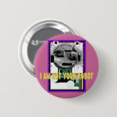 ICH BIN NICHT IHR ROBOTER Pinback Knopf Button (Vorne & Hinten)