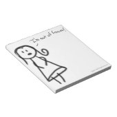 Ich bin nicht im Fokus Notizblock (angewinkelt)