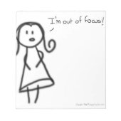 Ich bin nicht im Fokus Notizblock (Vorderseite)