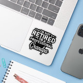 Ich bin nicht im Ruhestand, ich bin ein profession Aufkleber (Laptop mit iPhone)