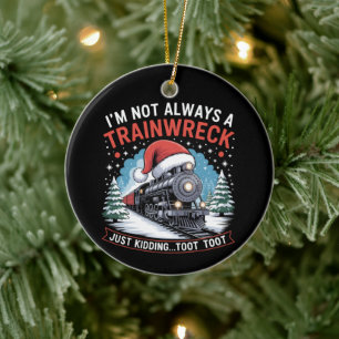 Ich bin nicht immer ein totales Desaster Lustiger  Keramik Ornament