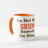 Ich bin nicht immer Grumpy Funny Typografy Orange Tasse (Vorderseite Links)