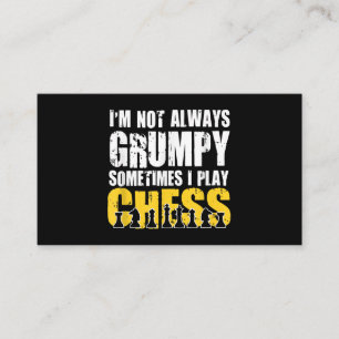 Ich bin nicht immer mürrisch, manchmal spiele ich  visitenkarte