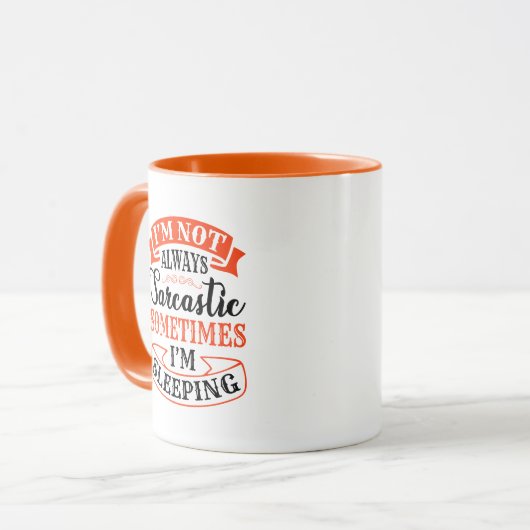 Ich bin nicht immer sarkastisch - Funny Quote Tass Tasse (Vorderseite Links)