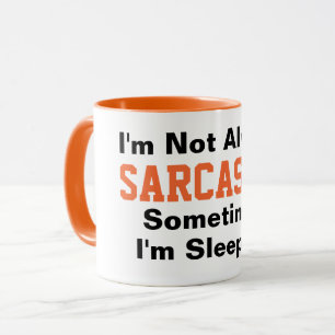 Ich bin nicht immer sarkastisch Funny Typografy Or Tasse