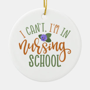 Ich bin nicht in der Krankenschule Keramik Ornament