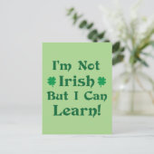 Ich bin nicht irisch, aber ich kann lernen postkarte (Stehend Vorderseite)