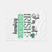 Ich bin nicht irisch, aber küss mich trotzdem fleecedecke (Vorderseite (Horizontal))