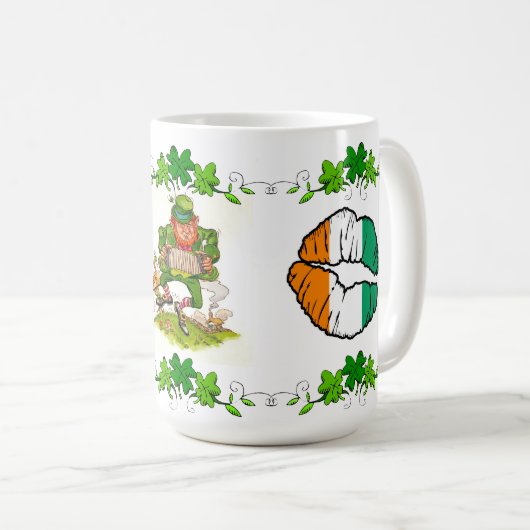 Ich bin nicht irisch, aber mein Kaffee ist - Lepre Kaffeetasse (VorderseiteRechts)