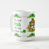 Ich bin nicht irisch, aber mein Kaffee ist - Lepre Kaffeetasse (Vorderseite Links)