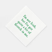 Ich bin nicht irisch - Funny Scotch Whisky Pun Serviette (Ecke)