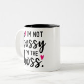 Ich bin nicht JEMAND, ich bin der BOSS Zweifarbige Tasse (Vorderseite Links)