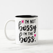 Ich bin nicht JEMAND, ich bin der BOSS Zweifarbige Tasse (Links)