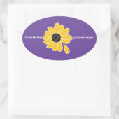 Ich bin nicht kaputt. Unmittelbar vor Reparatur Ovaler Aufkleber (Tasche)