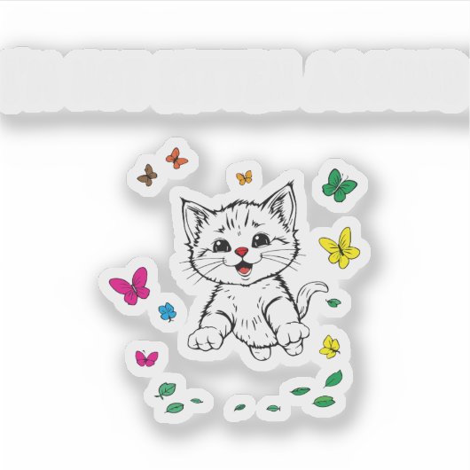 Ich bin nicht kätzchen - Niedlich & spielerisch gr Aufkleber (Vorderseite)