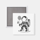 Ich bin nicht klein, ich bin ein Badmintonspieler- Magnet (Vorderseite/Rückseite)