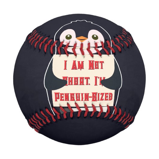Ich bin nicht klein, ich bin Pinguin-groß Baseball (Vorderseite)