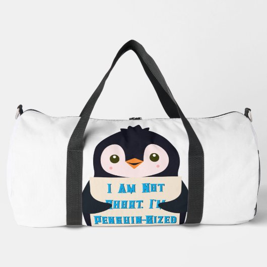Ich bin nicht klein, ich bin Pinguin-groß Duffle Bag (Vorderseite)