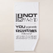 Ich bin nicht komisch! Badehandtuch (Badehandtuch)