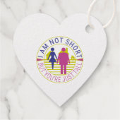 Ich bin nicht kurz, aber du bist einfach groß geschenkanhänger (Rückseite)