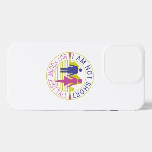 Ich bin nicht kurz, aber du bist einfach groß iPhone hülle (Rückseite (Horizontal))