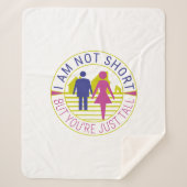 Ich bin nicht kurz, aber du bist einfach groß sherpadecke (Vorderseite)