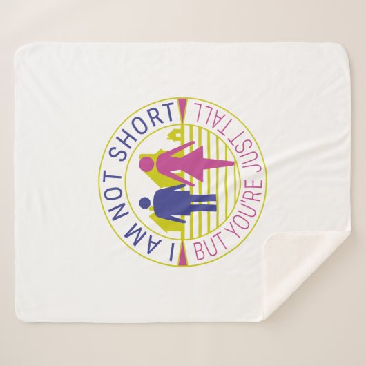 Ich bin nicht kurz, aber du bist einfach groß sherpadecke (Vorderseite (Horizontal))