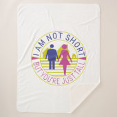 Ich bin nicht kurz, aber du bist einfach groß sherpadecke (Vorderseite)