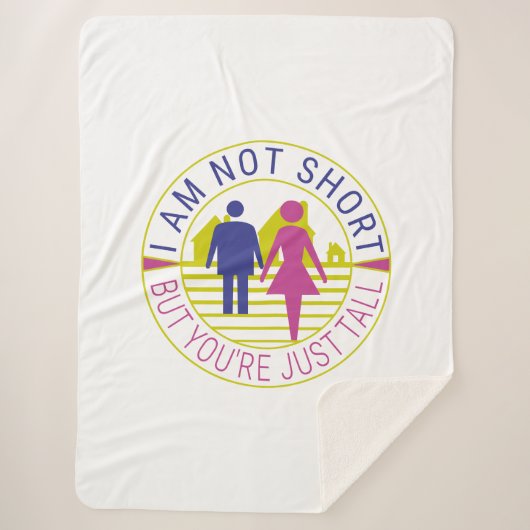 Ich bin nicht kurz, aber du bist einfach groß sherpadecke (Vorderseite)