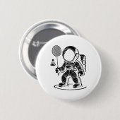 Ich bin nicht Kurz, dass ich ein Badminton Player  Button (Vorne & Hinten)