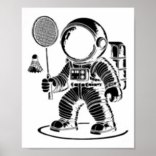 Ich bin nicht Kurz, dass ich ein Badminton Player  Poster