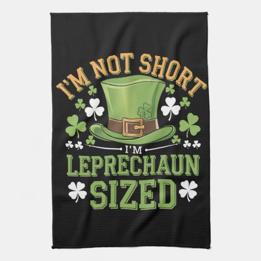 Ich bin nicht Kurz, dass ich Leprechaun Size für S Geschirrtuch (Vertikal)
