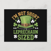 Ich bin nicht Kurz, dass ich Leprechaun Size für S Postkarte (Vorderseite)