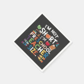 Ich bin nicht Kurz, dass ich Preschool-Lehrerin Si Serviette (Ecke)