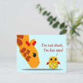 Ich bin nicht kurz, ich bin lustig groß Funny Post Postkarte (Stehend Vorderseite)
