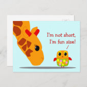 Ich bin nicht kurz, ich bin lustig groß Funny Post Postkarte (Vorne/Hinten)