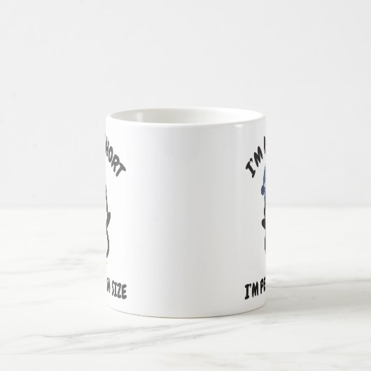 Ich bin nicht Kurz, ich bin Pinguin-Größe Kaffeetasse (Mittel)