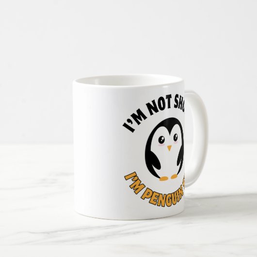 Ich bin nicht Kurz, ich bin Pinguin-Größe Kaffeetasse (VorderseiteRechts)