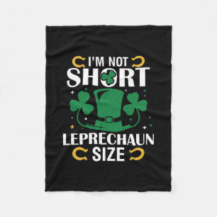 Ich bin nicht Kurz Leprechaun-Größe Fleecedecke