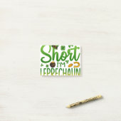 Ich bin nicht Kurz Leprechaun Size St Patrick's Da Post-it Klebezettel (Auf Schreibtisch)