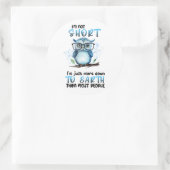 Ich bin nicht Kurz Sarcasm Funny Runder Aufkleber (Tasche)