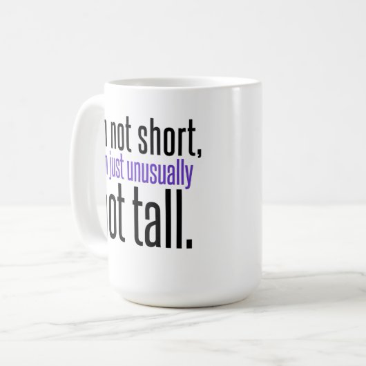 Ich bin nicht kurze Kaffee-Tasse Kaffeetasse (Vorderseite Links)