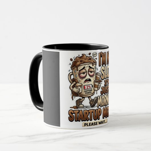 Ich bin nicht langsam, ich bin einfach nur im Morg Tasse (Vorderseite Links)